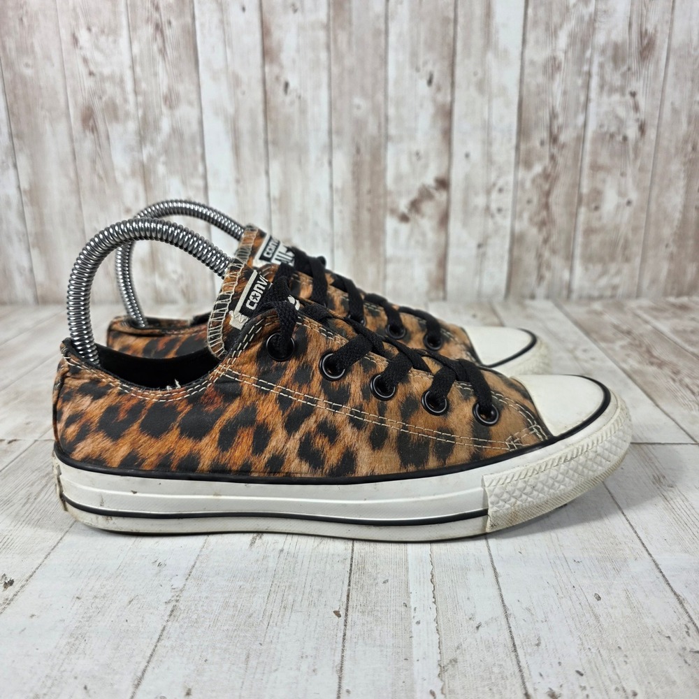 Converse Chuck Taylor All Star Leopard Print Low Top Sneakers 148271F Womens 6